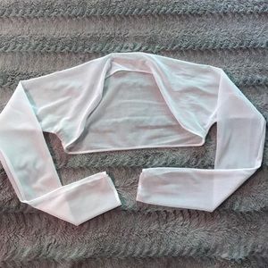 NWOT Bridal Bolero Mesh Wedding White Shrug